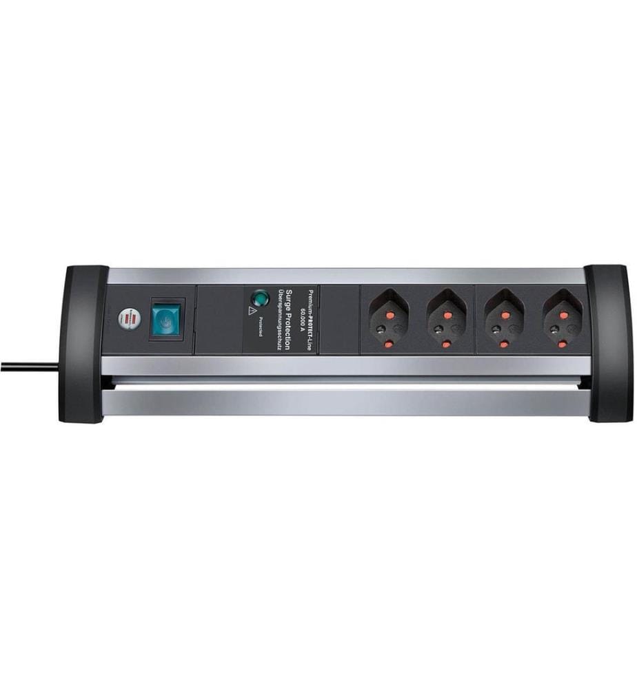 Brennenstuhl - Bloc multiprises de table Alu-Office-Line 4x T13