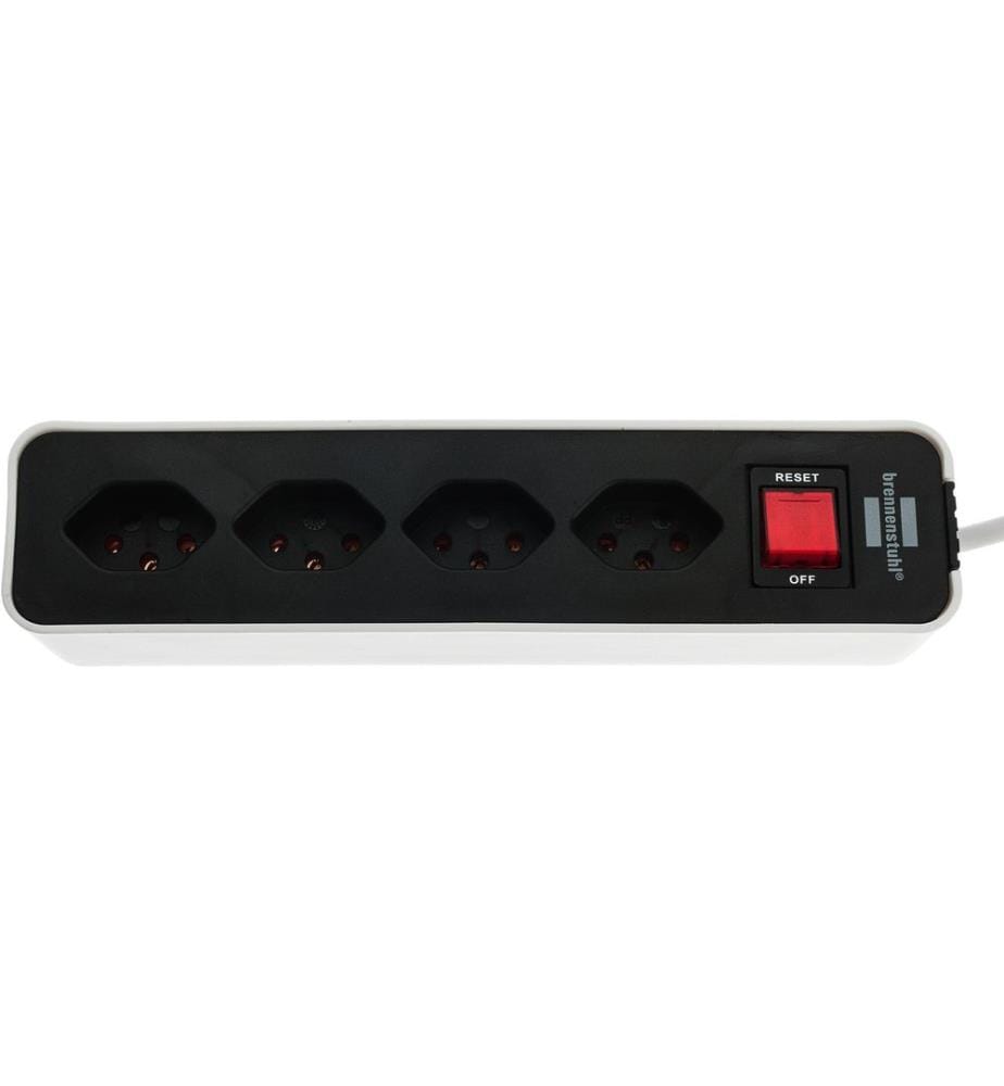 Brennenstuhl - Bloc multiprises Ecolor 4x T13 Blanc / Noir