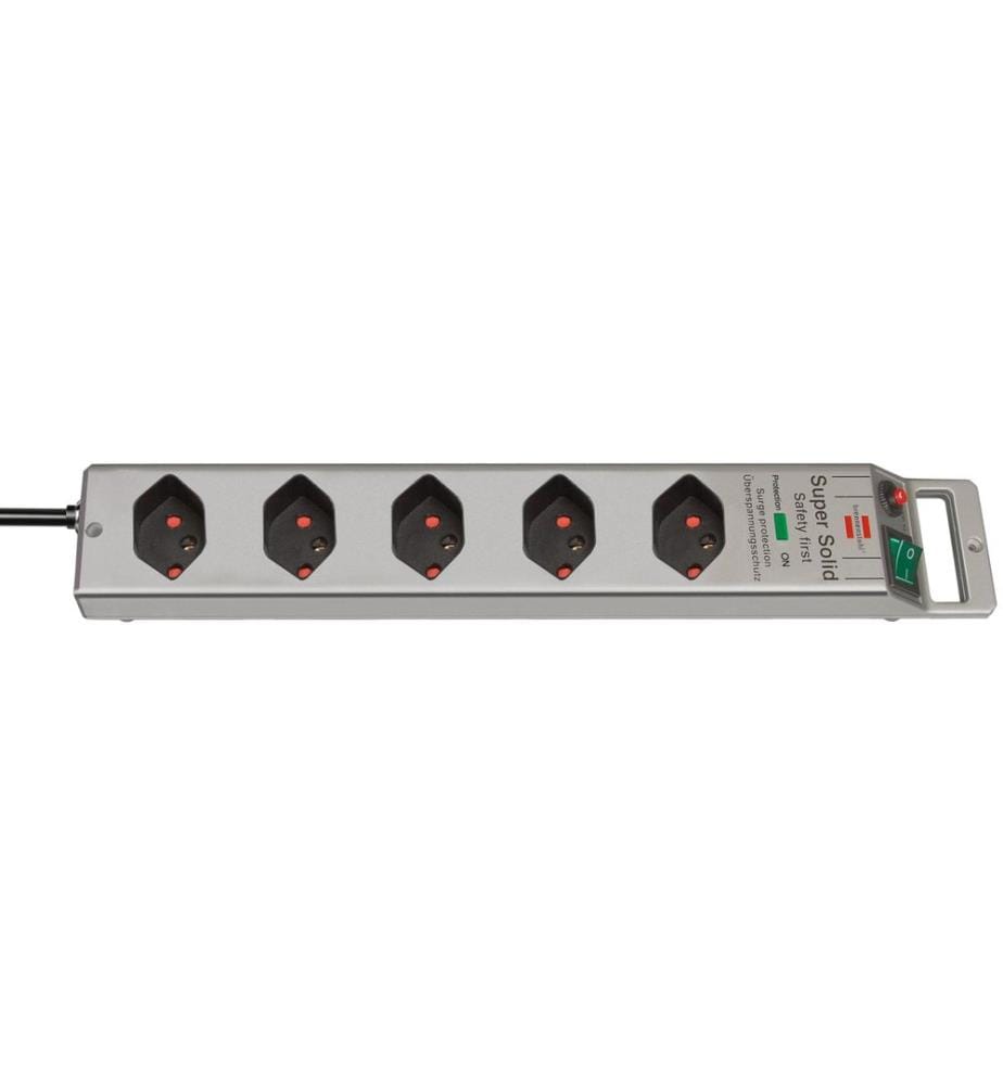 Brennenstuhl - Bloc multiprises Super-Solid 5x T13 ,protection de surtension