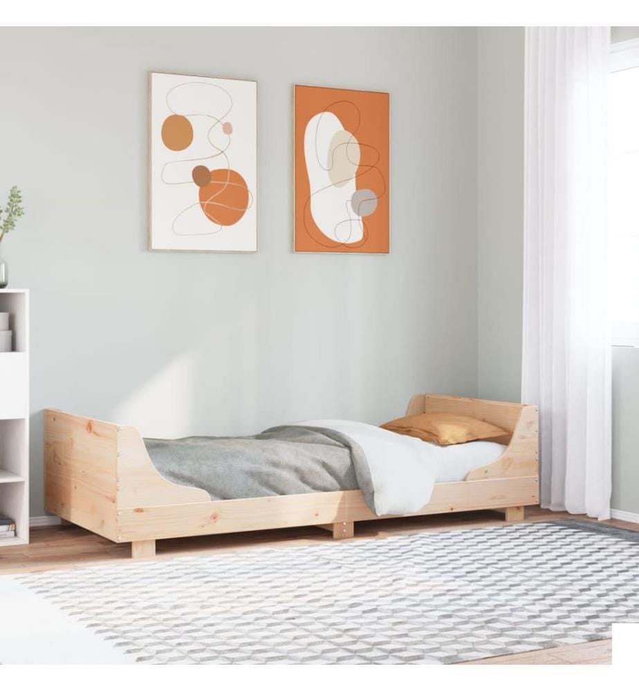 Cadre de lit sans matelas 90x200 cm bois de pin massif