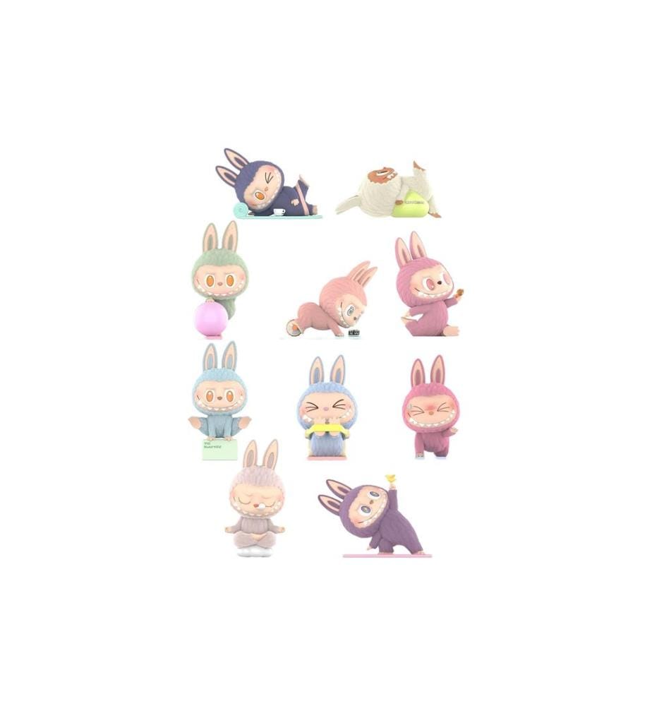 Pop Mart - Figurine à collectionner Labubu Lazy Yoga Series Blind Box