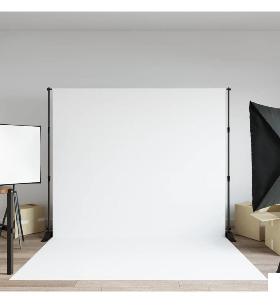 Support de toile de fond noir 254x243 cm acier