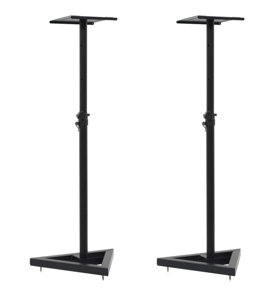 Supports de haut-parleur de moniteur de studio 2 pcs Noir Acier