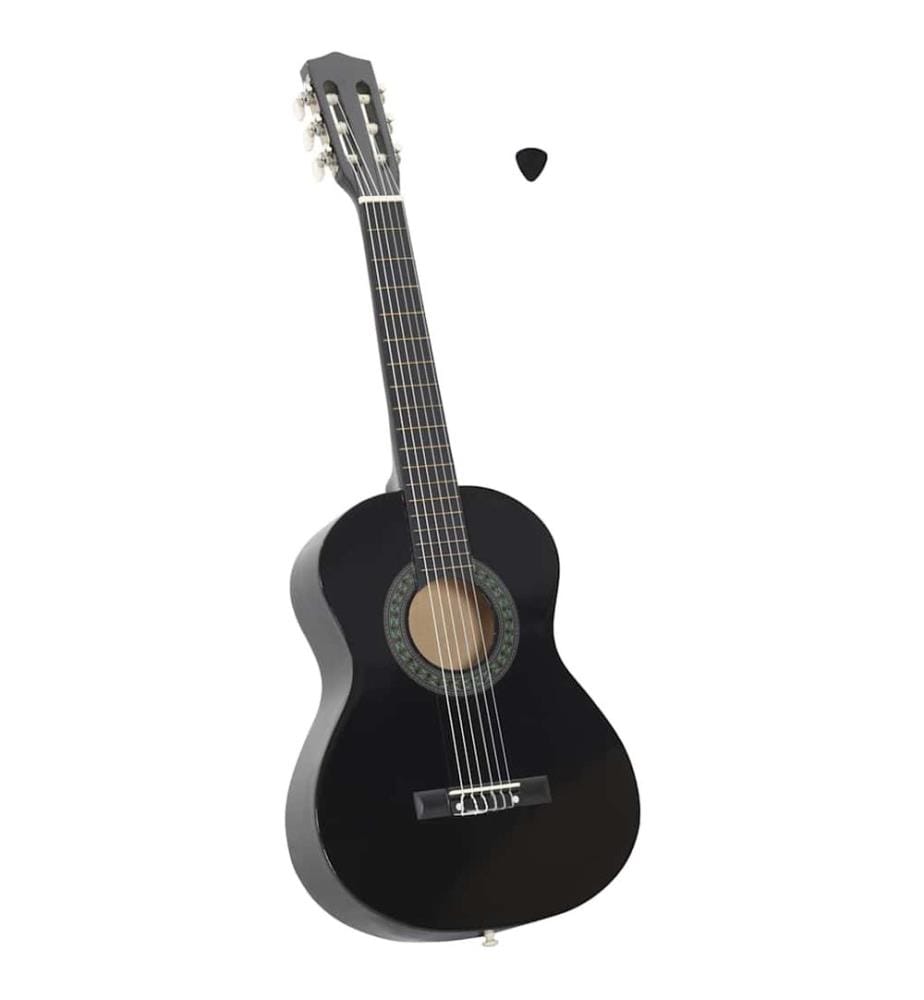 Guitare classique de débutants et enfants Noir 1/2 34