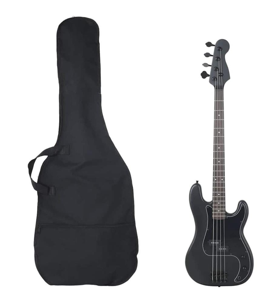 Guitare basse électrique pour débutants avec sac noir 4/4 46