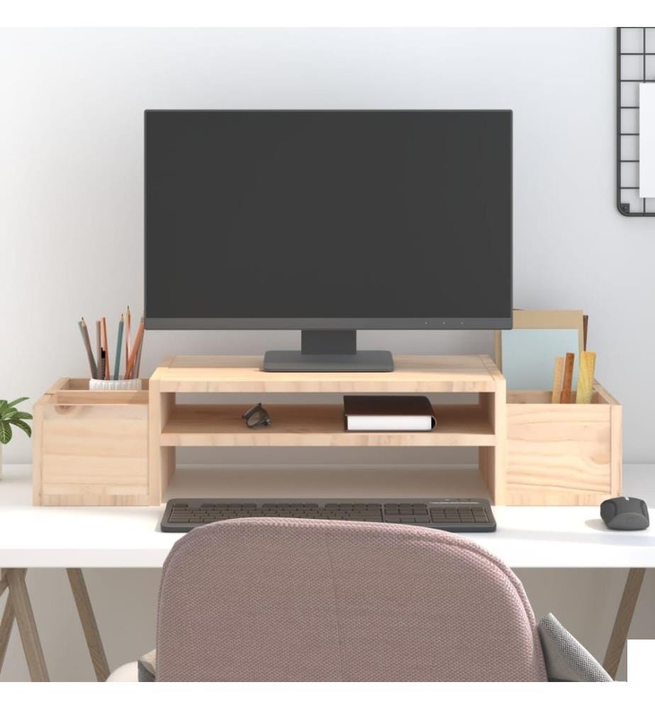 Support pour moniteur 70x27,5x15 cm Bois de pin solide