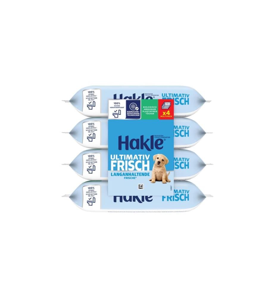 Hakle - Lingettes humides Propreté classique 4 x 42 pièces