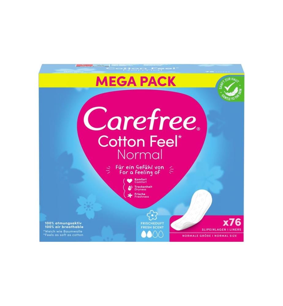 Carefree - Protège-slip Parfum de fraîcheur Cotton Feel 76 Pièce/s