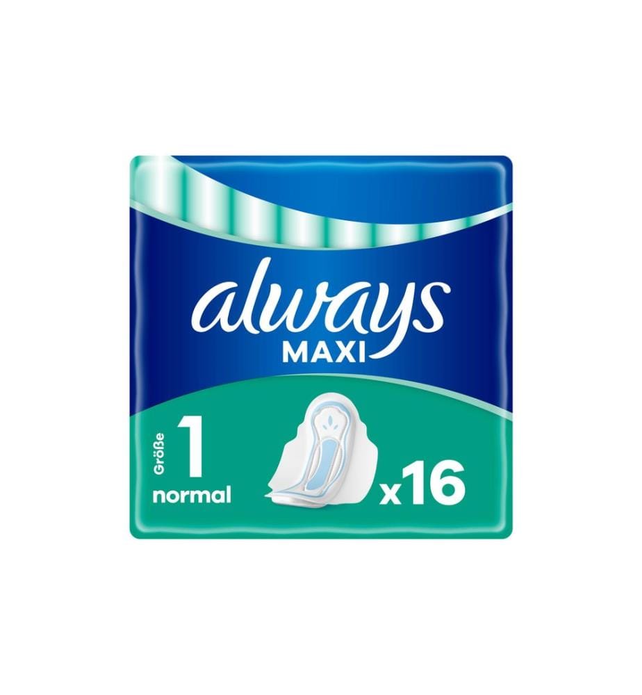 Always - Serviettes hygiéniques avec ailettes Maxi Normal 16 pièces
