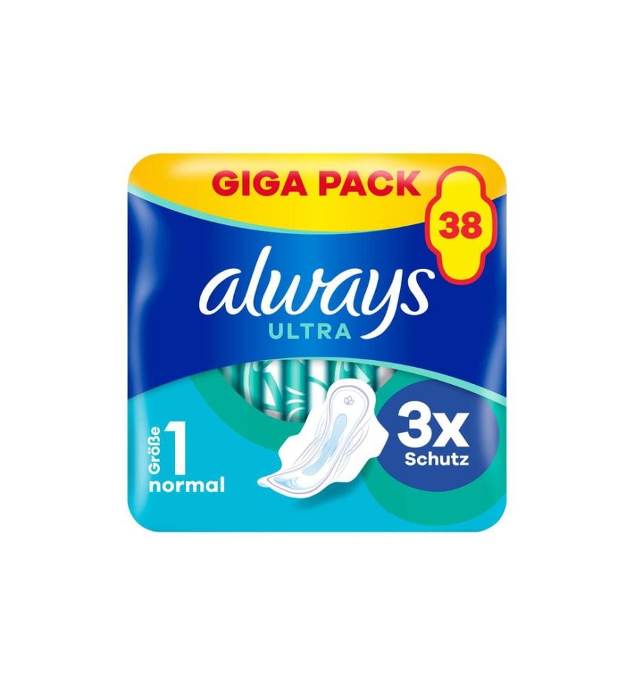 Always - Serviettes hygiéniques avec ailettes Ultra Normal 114 pièces