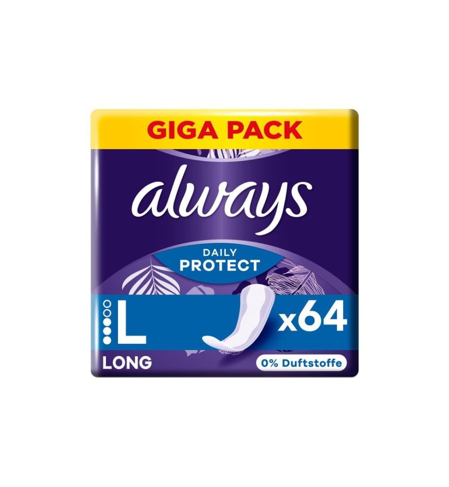 Always - Protège-slip Daily Protect Long sans parfum 64 pièces