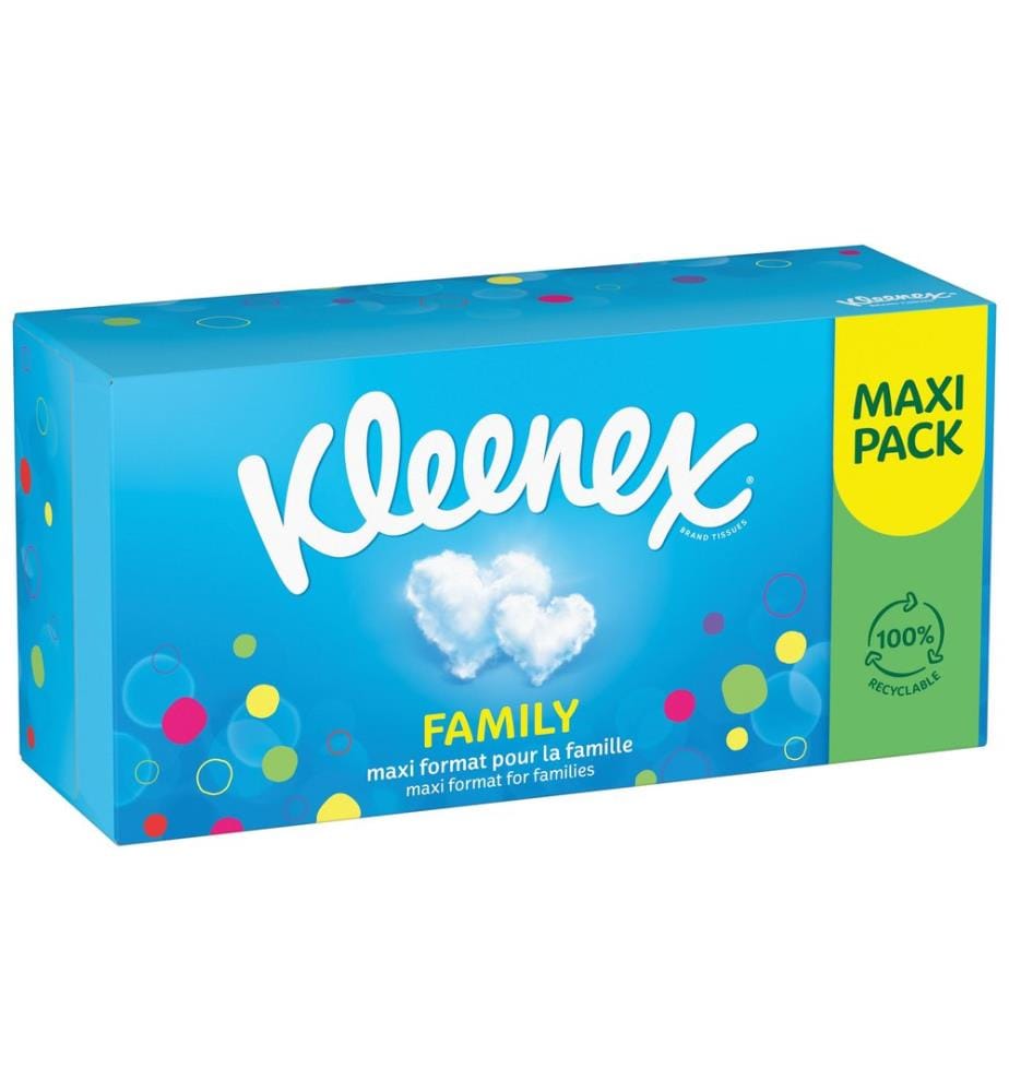 Kleenex - Mouchoirs Family Box 128 pièces