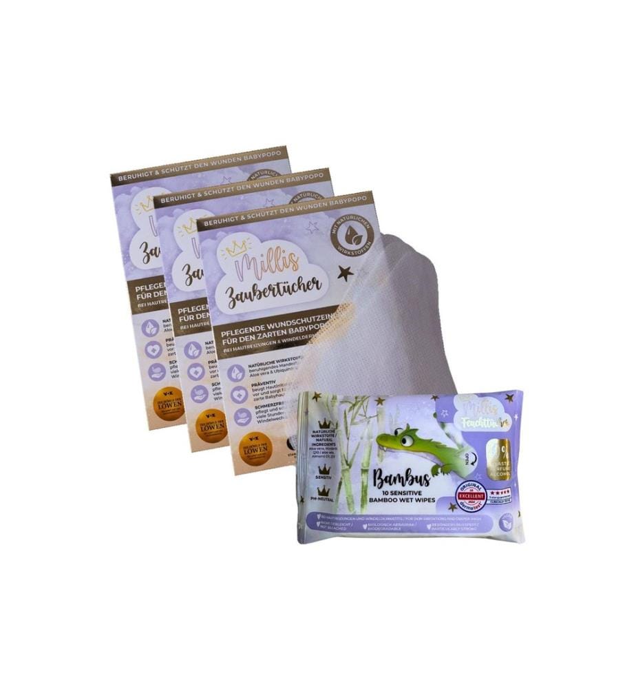 Millis - Protège-couches Foulards magiques 3 x 25 pièces + lingettes humides