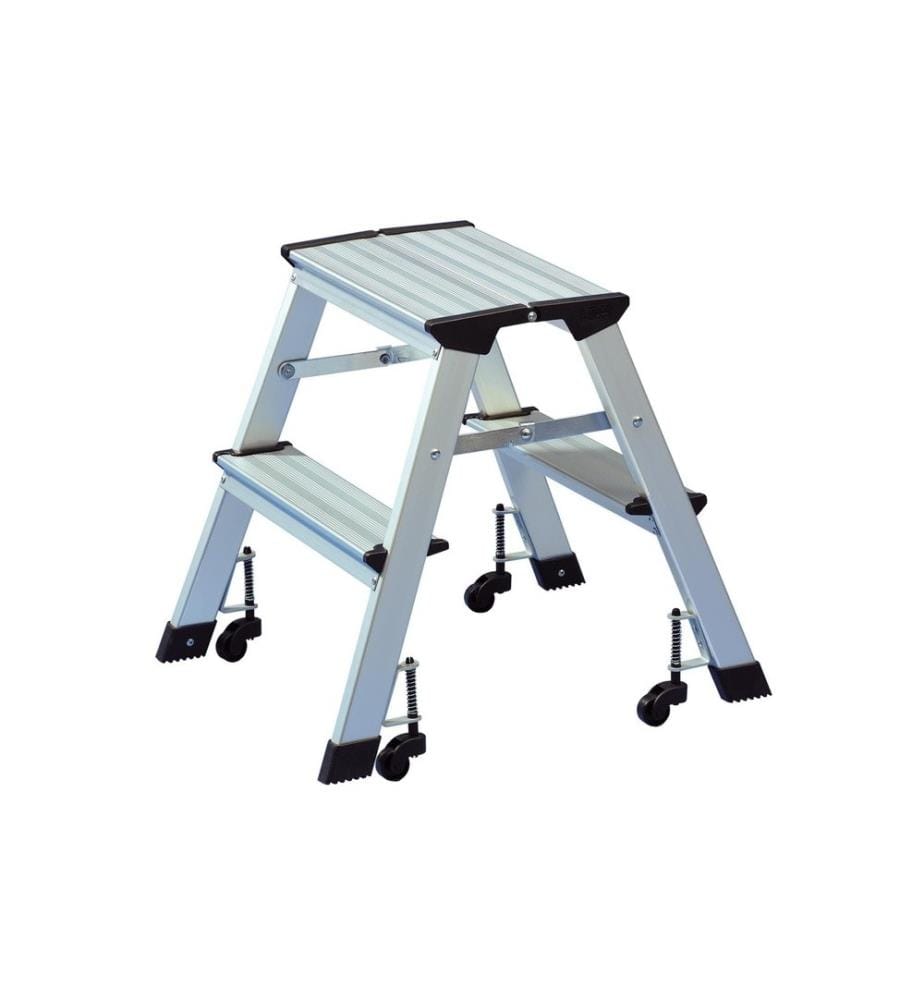 WEDO - Escabeau avec roulettes, 2 marches