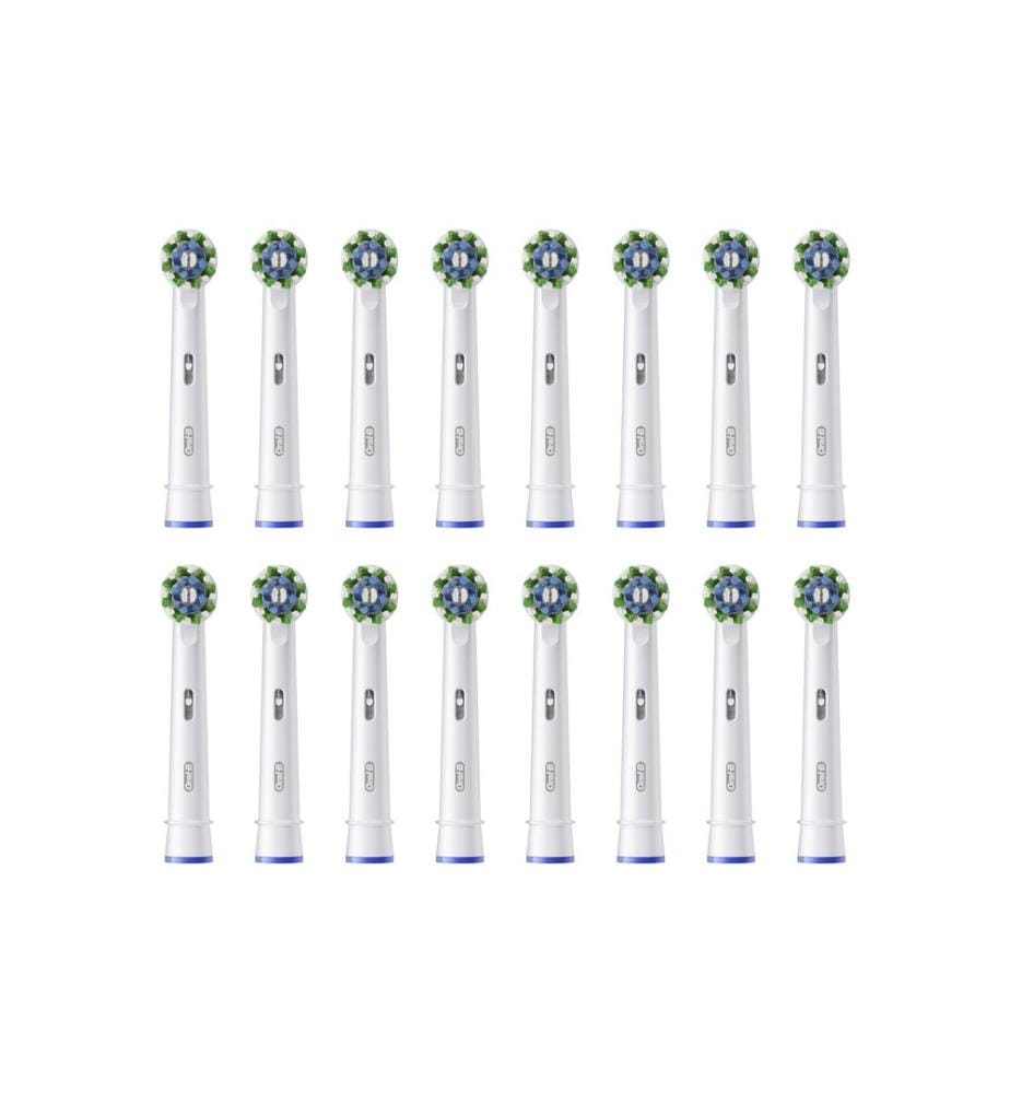 Oral-B Têtes de brosse à dents CrossAction 16 pièces, Blanc
