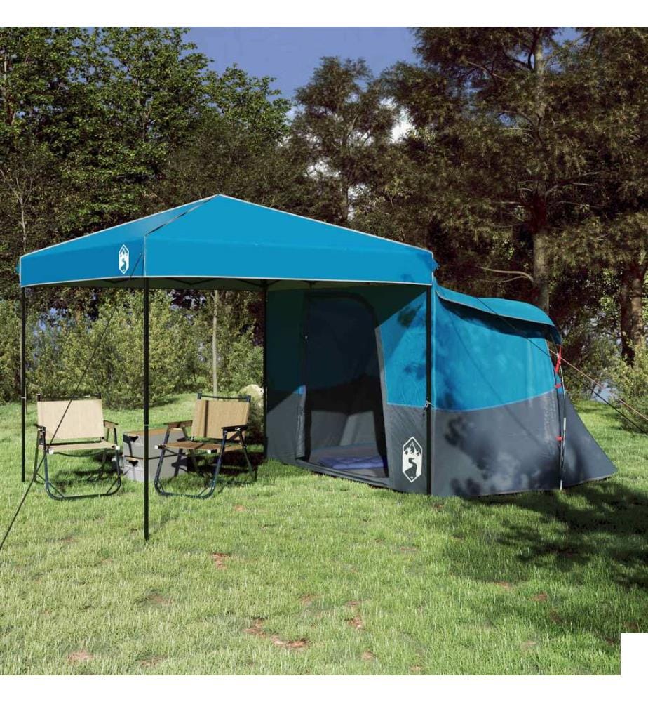 Ensemble de Tentes de Camping 2 pcs Bleu Taffetas et Tissu