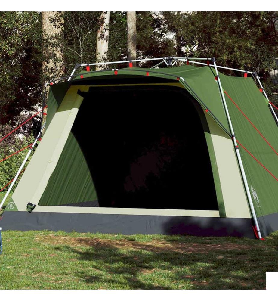Tente de camping cabine 4 personnes vert libération rapide