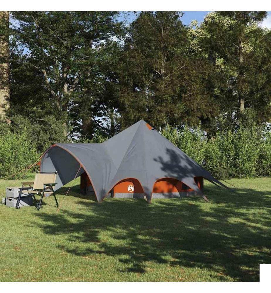 Tente Teepee 3 personnes Gris et orange 600 x 600 x 347 cm