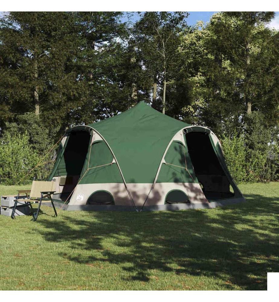 Tente en dôme 4 personnes avec toit Vert 505 x 450 x 248 cm