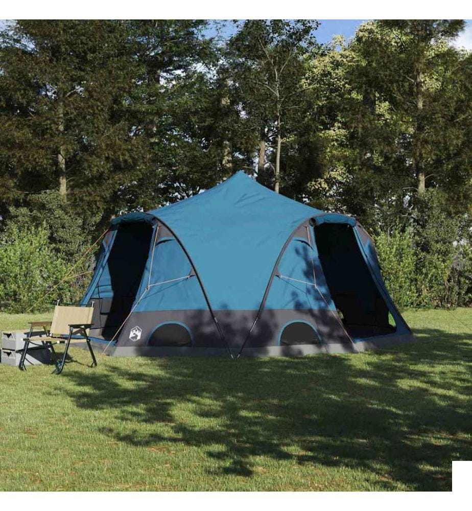 Tente en dôme 4 personnes avec toit Bleu 505 x 450 x 248 cm