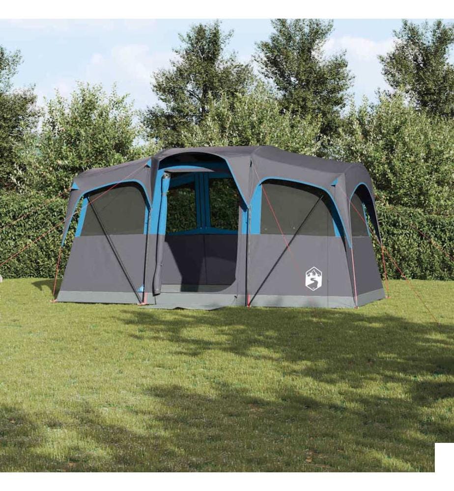 Tente familiale avec toit Bleu et gris 435 x 255 x 216 cm