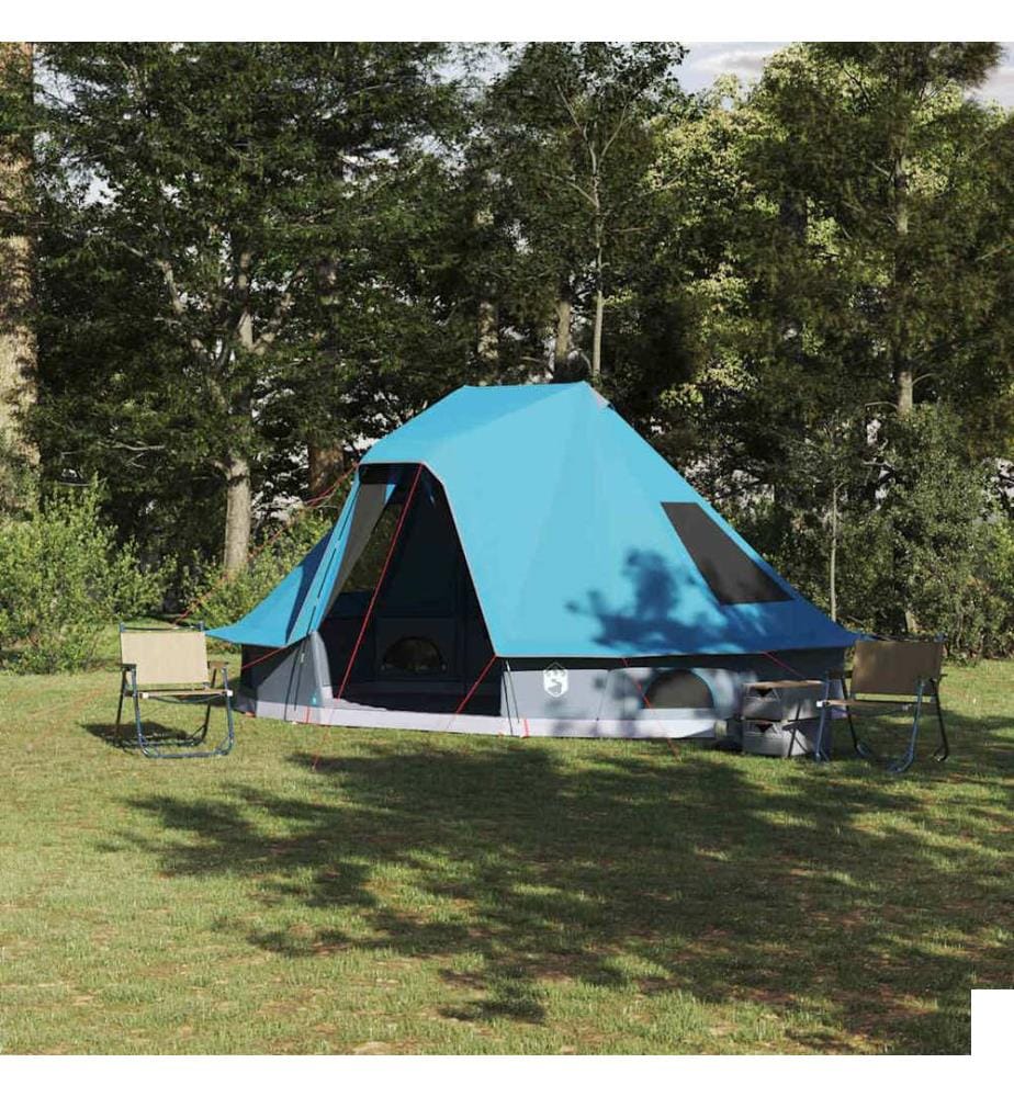 Tente Tipi avec toit Bleu 466 x 310 x 240 cm taffetas