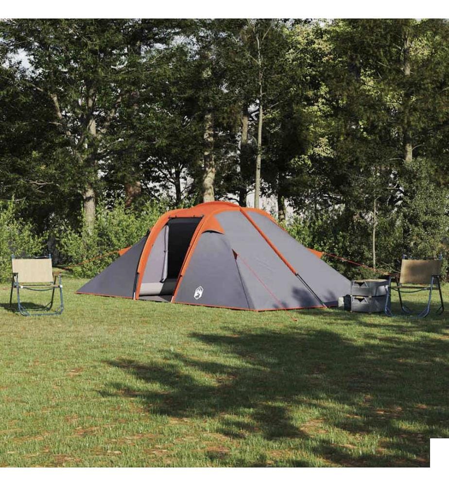 Tente Tunnel Gris et orange 510 x 240 x 156 cm taffetas
