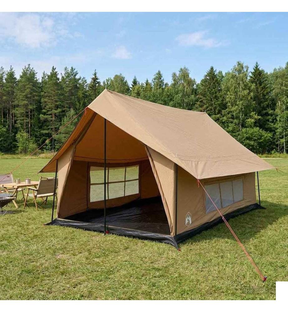 Tente Cabane Marron 340 x 246 x 210 cm Polycoton