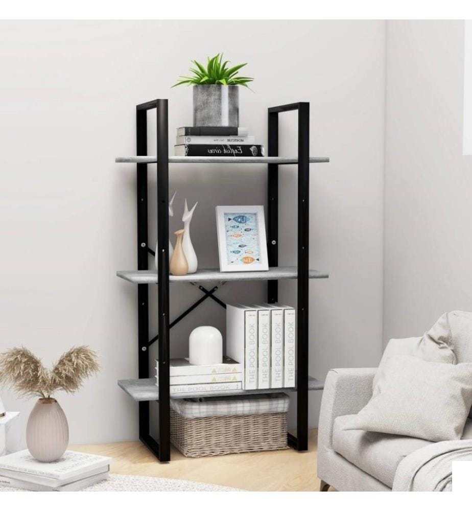 Étagère de rangement Gris béton 60x30x105 cm Aggloméré