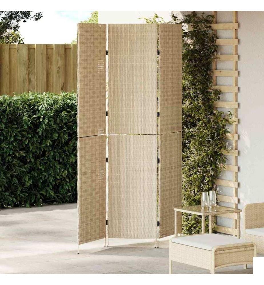 Paravent Beige 146 x 200 cm. polyrotin