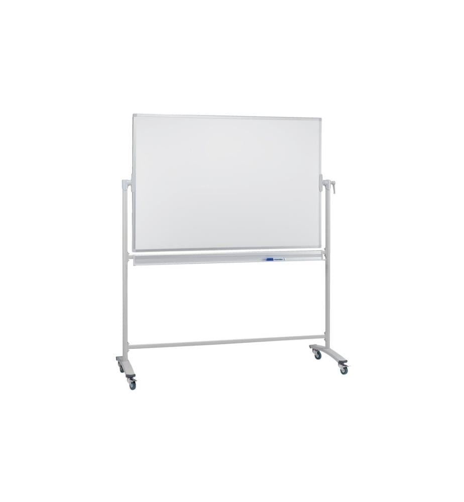 FRANKEN - Tableau blanc mobile avec fonction de rotation 120 cm x 180 cm, Blanc