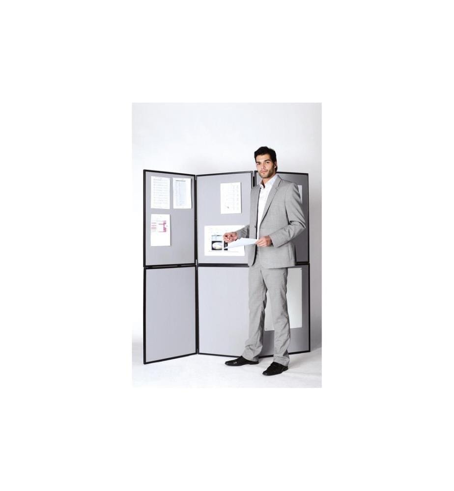 BI-OFFICE - Tableau d'animation 90 cm x 60 cm, Gris