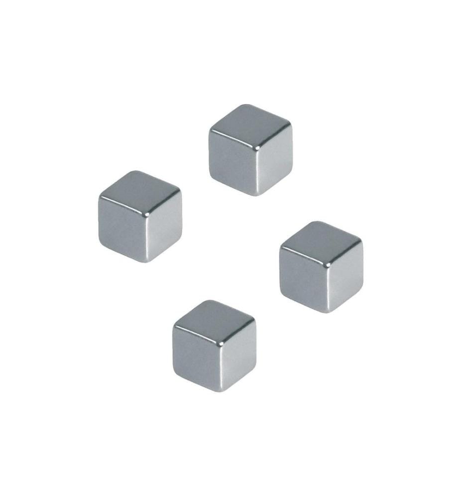 FRANKEN - Aimant Cube 10 x 10 mm, 4 Pièce/s, Argenté