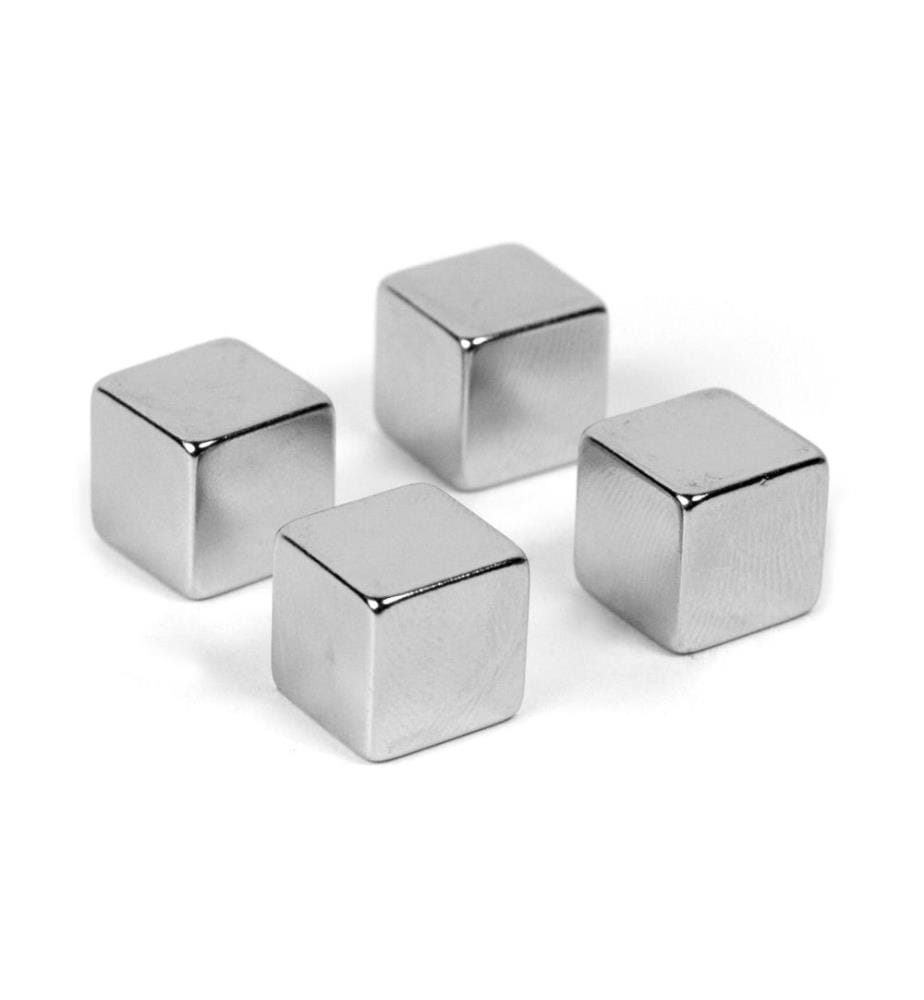 TRENDFORM - Aimant Cube Argenté, 4 Pièce/s