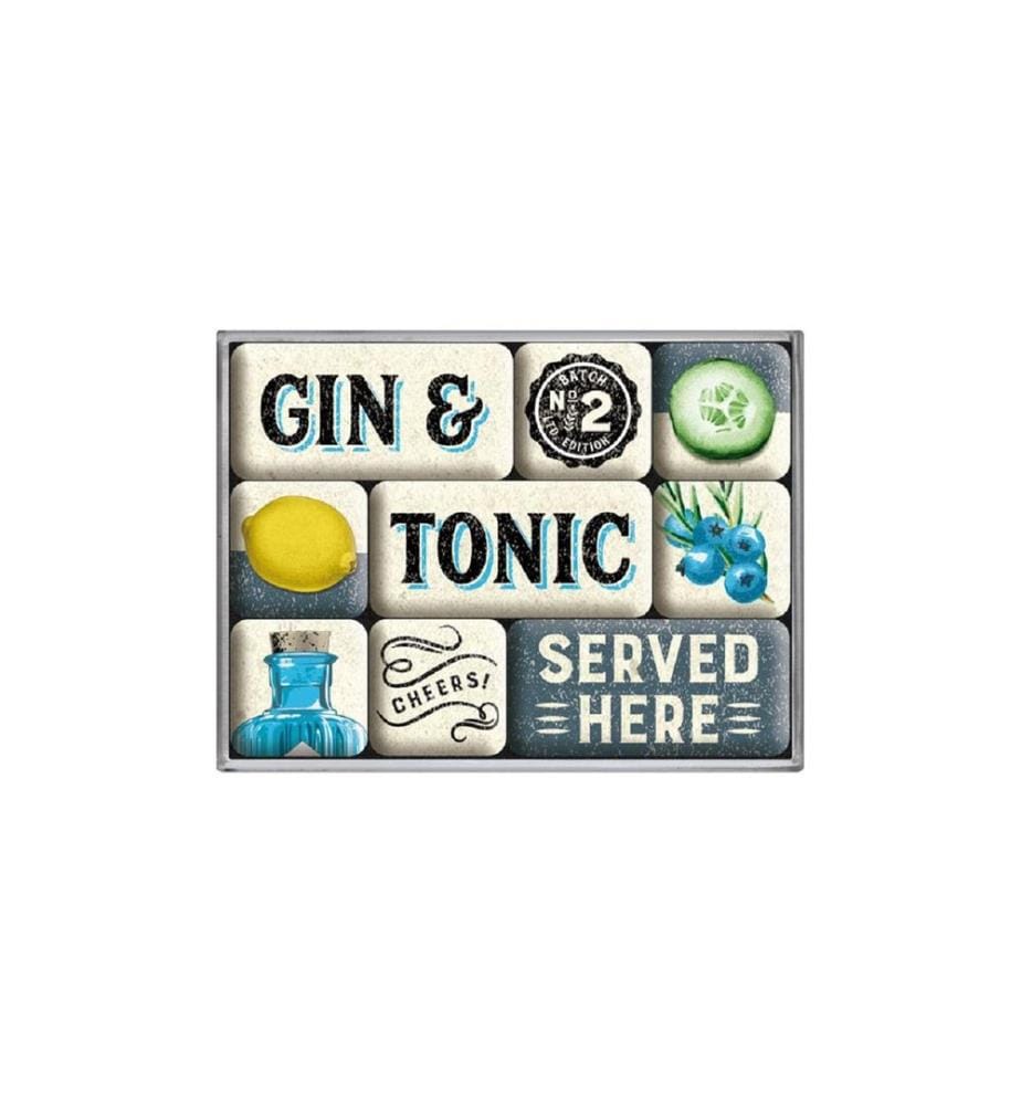 NOSTALGIC ART - Set magnétique Gin & Tonic 1 Pièce/s, Multicolore