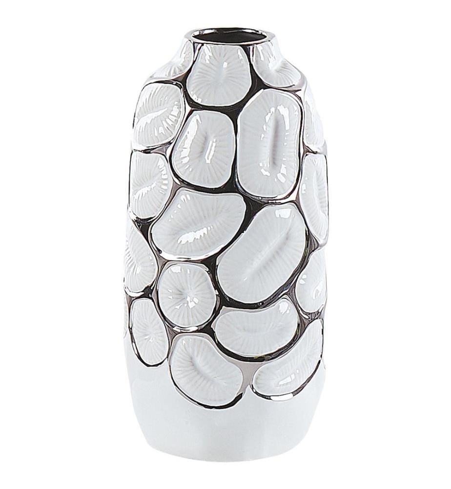 Vase décoratif CENABUM Grès 28 cm Blanc
