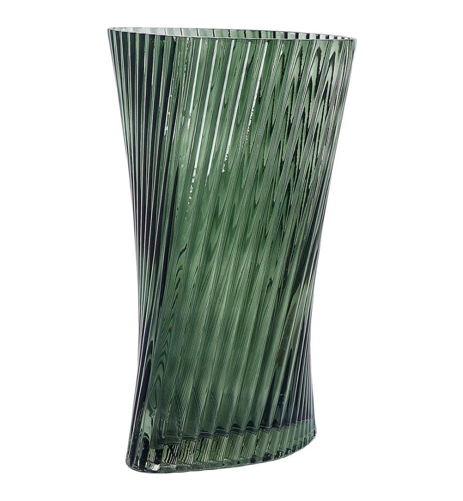 Vase à fleurs MARPISSA Verre 26 cm Vert foncé