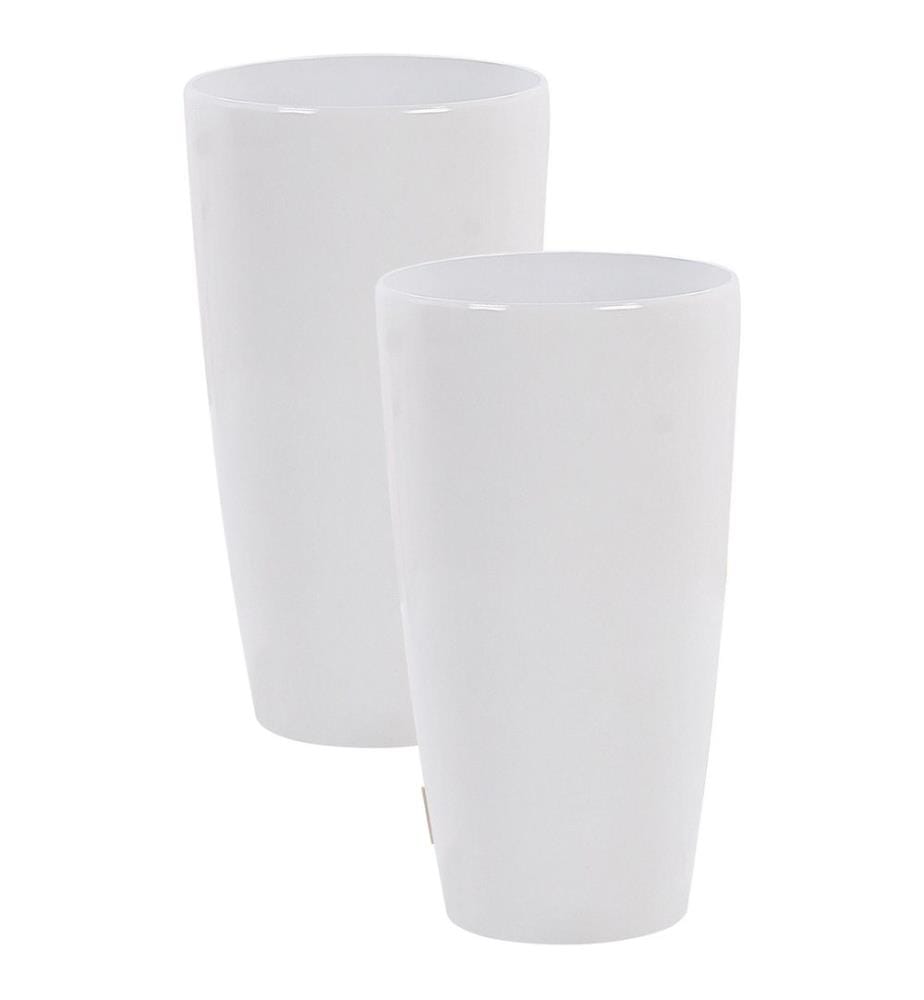 Lot de 2 pots de fleurs TSERIA 32 cm Blanc