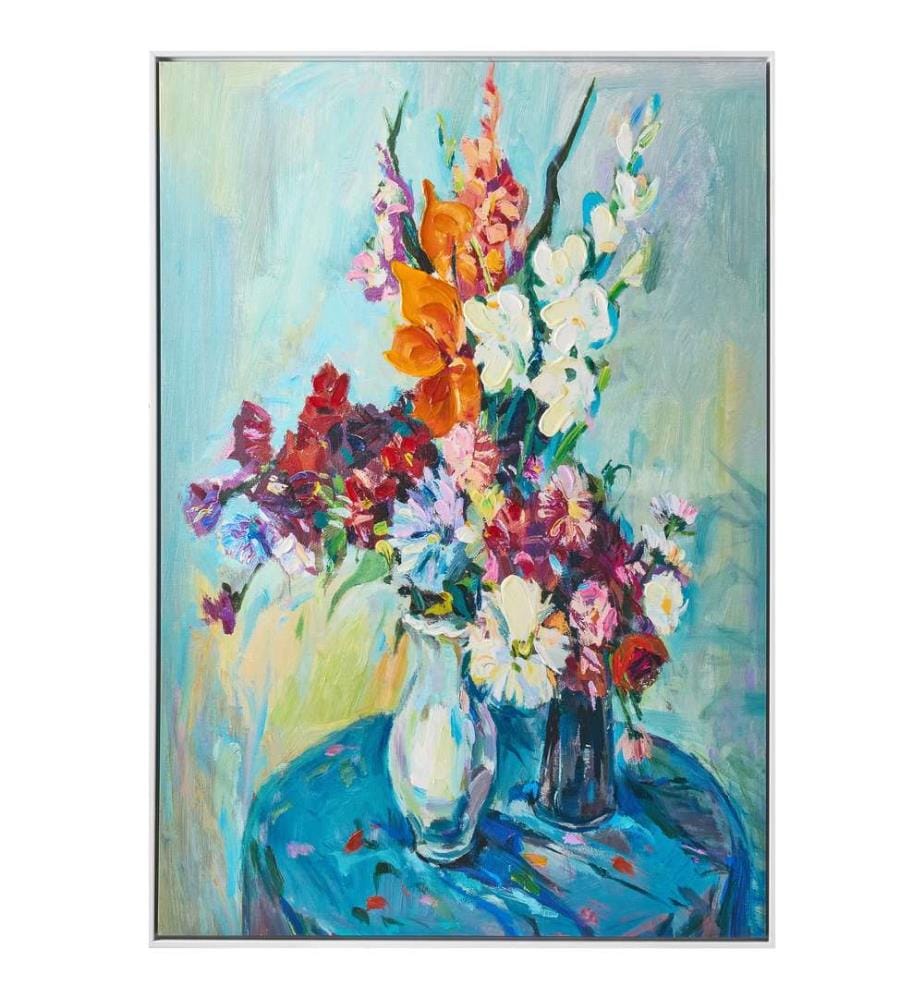 Imprimé sur toile KINSALE Motif floral Bleu