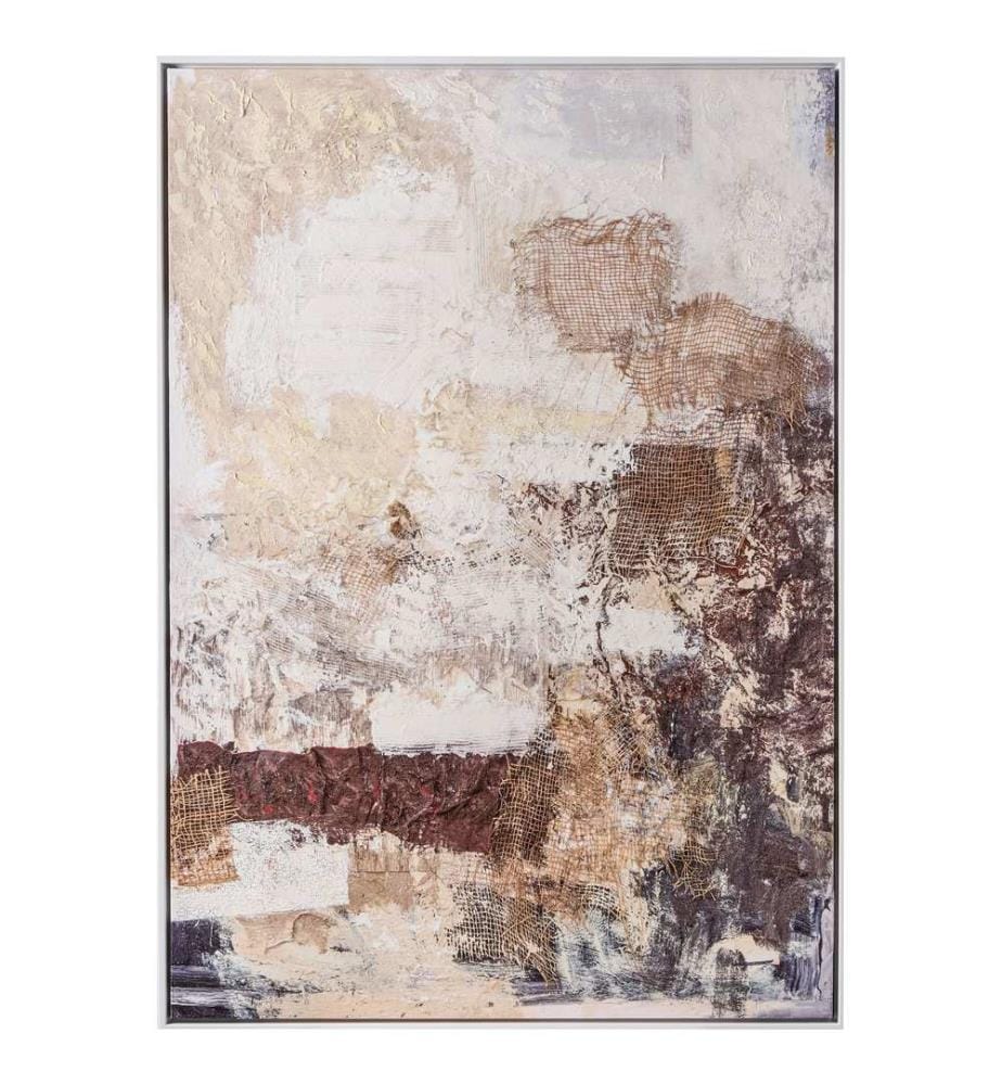 Imprimé sur toile DELVIN Motif abstrait Marron