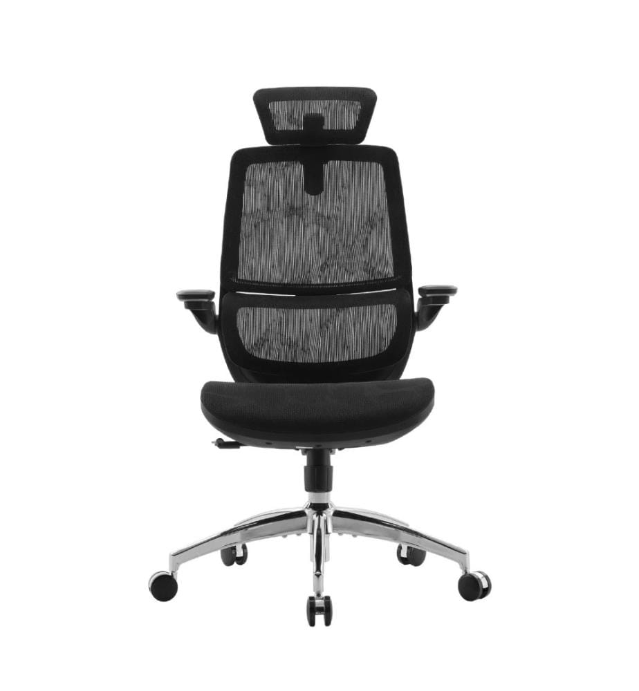 Chaise de bureau pliable accoudoirs 3D  Noir