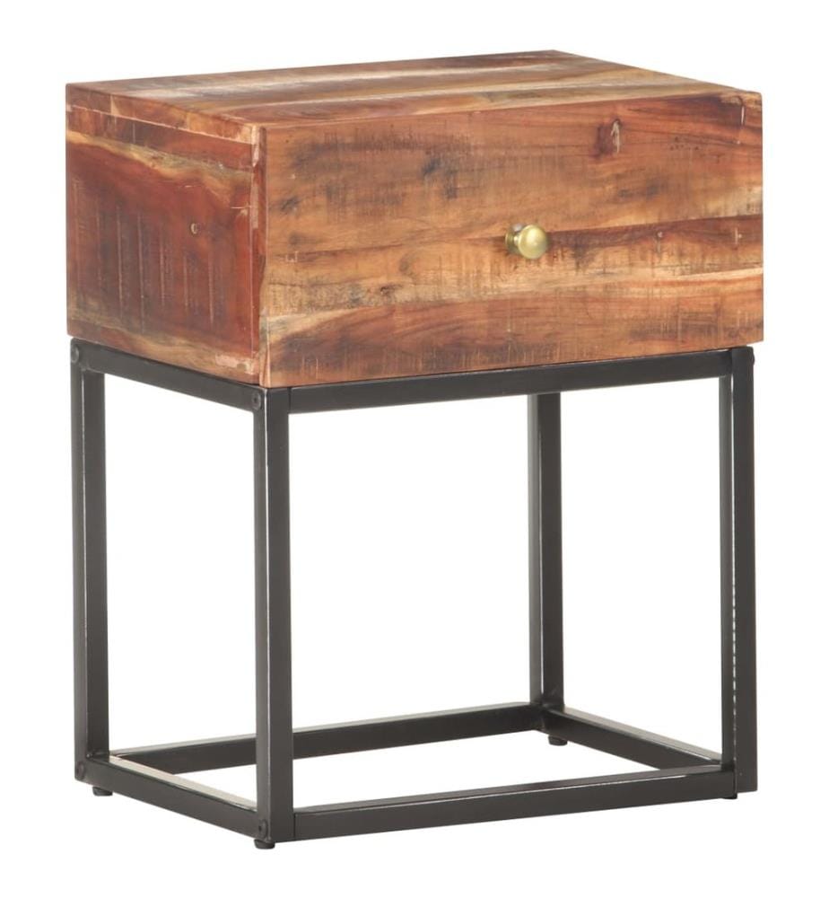 Table de chevet 40x30x50 cm Bois d'acacia brut
