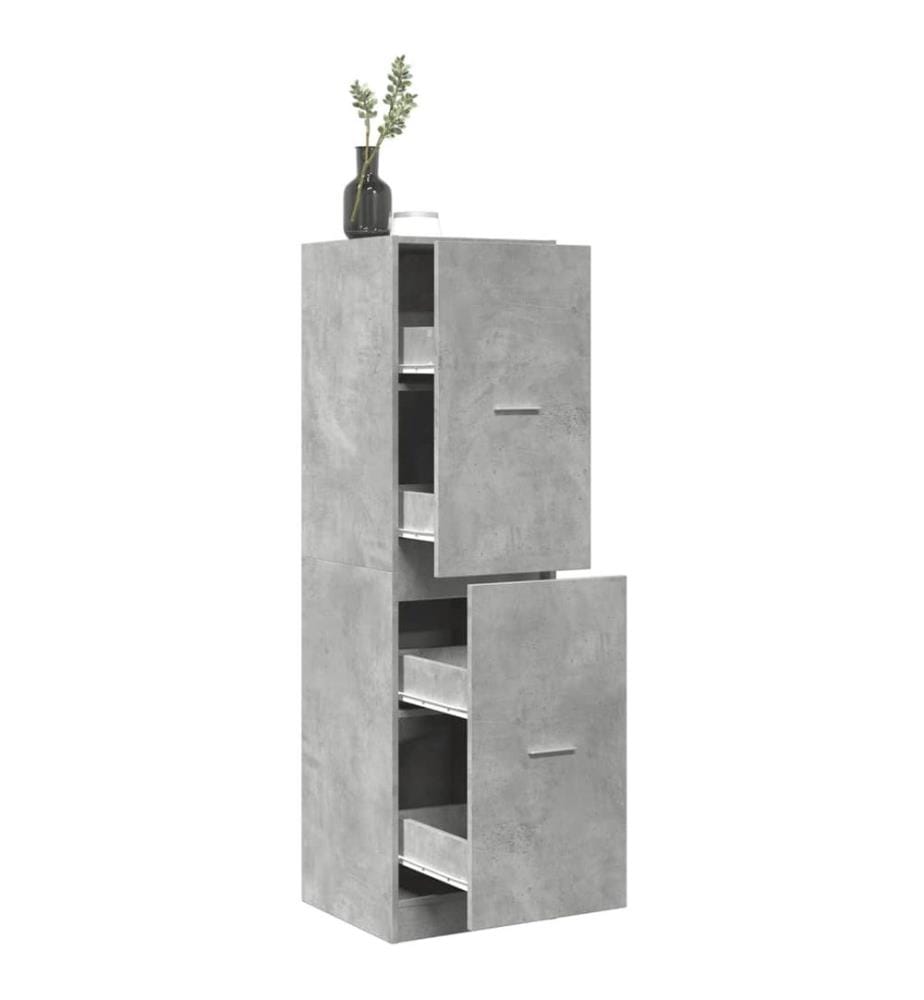Armoire d'apothicaire gris béton 40x41x144,5 cm bois ingénierie