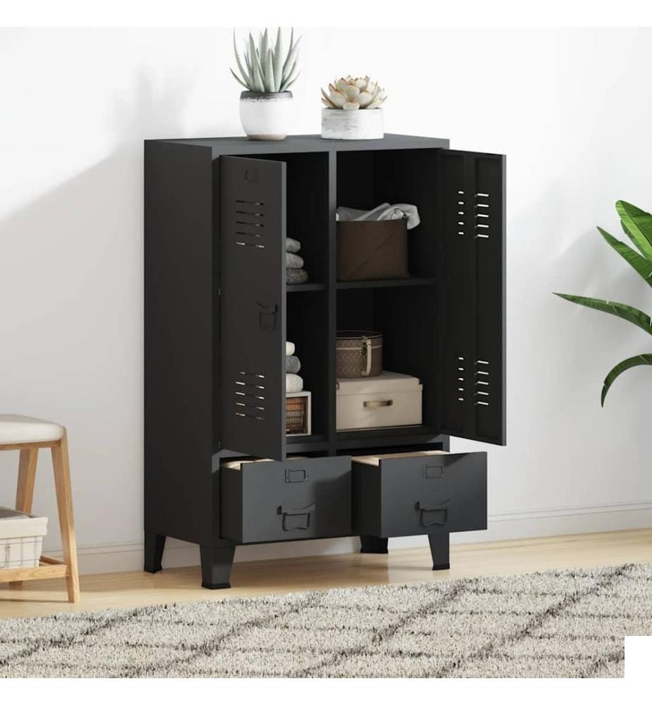 Garde-robe industrielle Anthracite 67x35x107 cm Acier