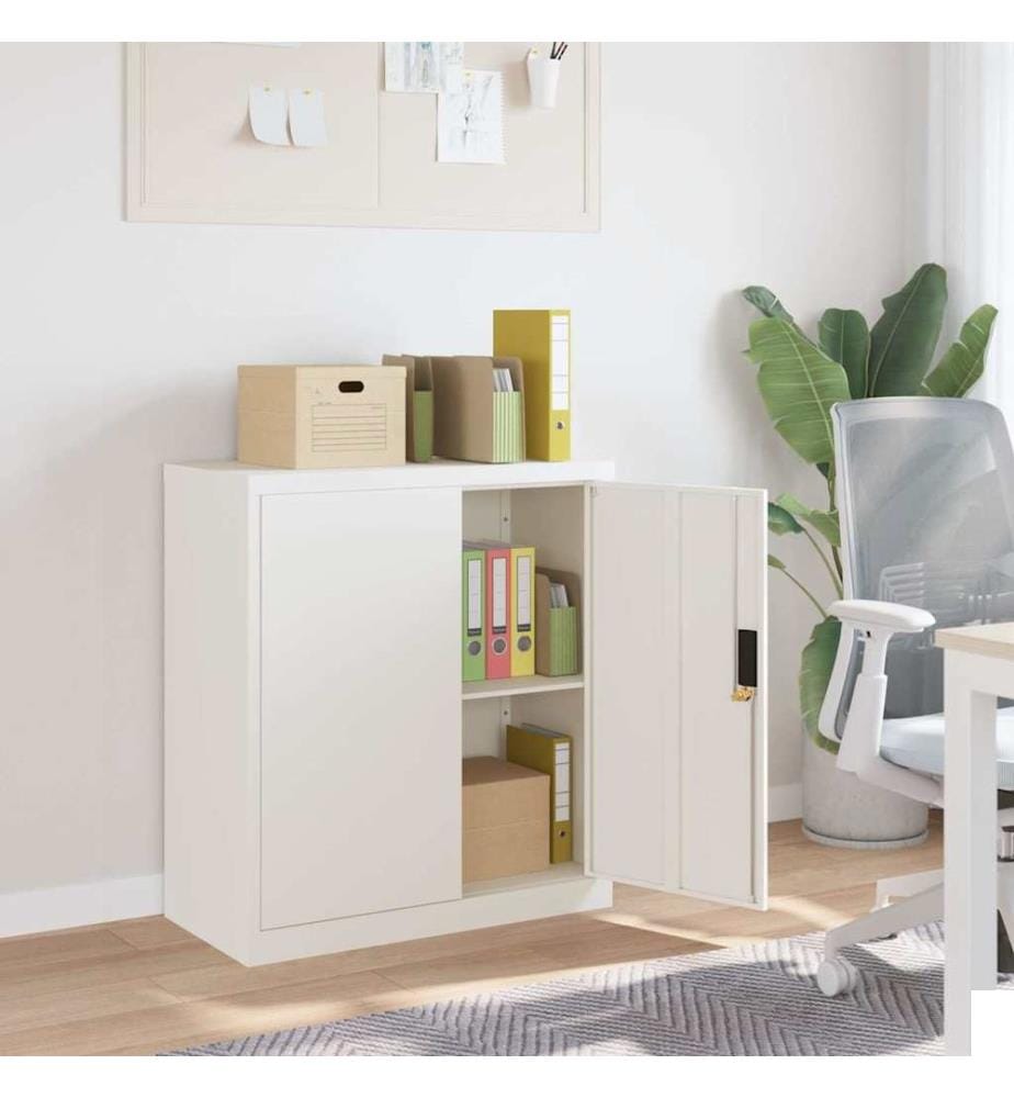 Classeur blanc 79x40x90 cm acier