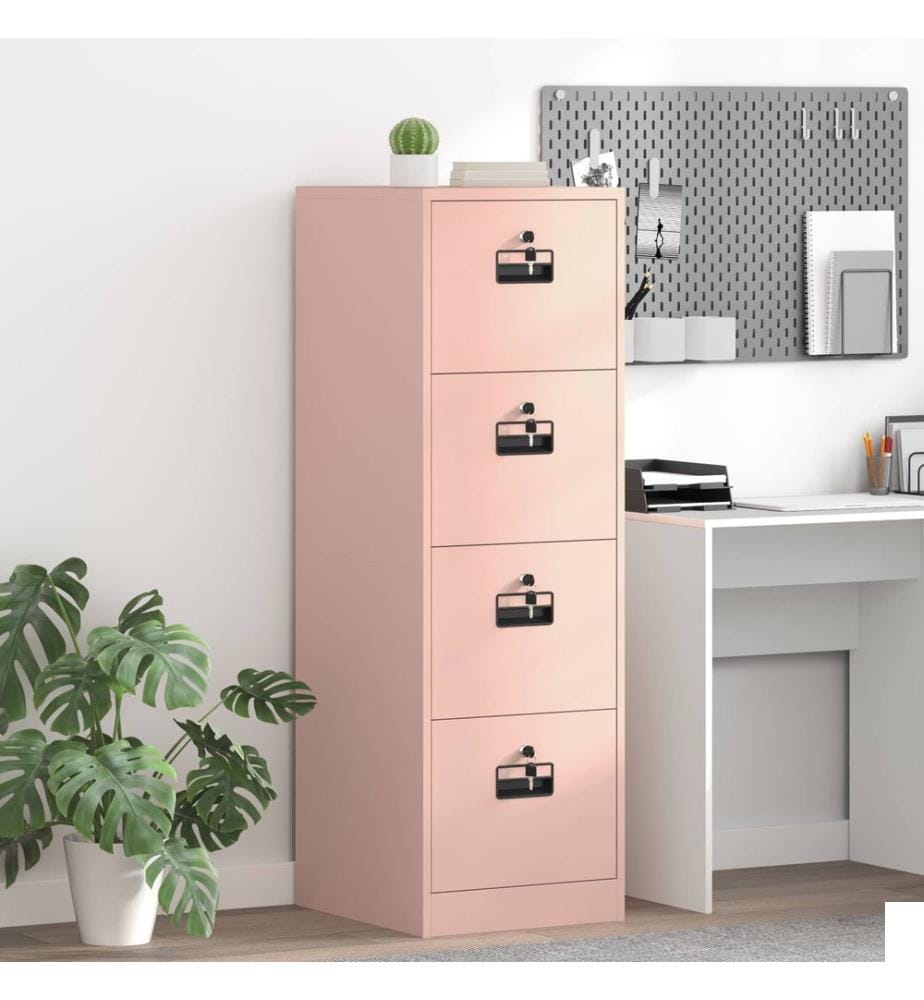Cabinet de Dossier avec tiroir 2 pcs Rose 44 x 50 x 139 cm