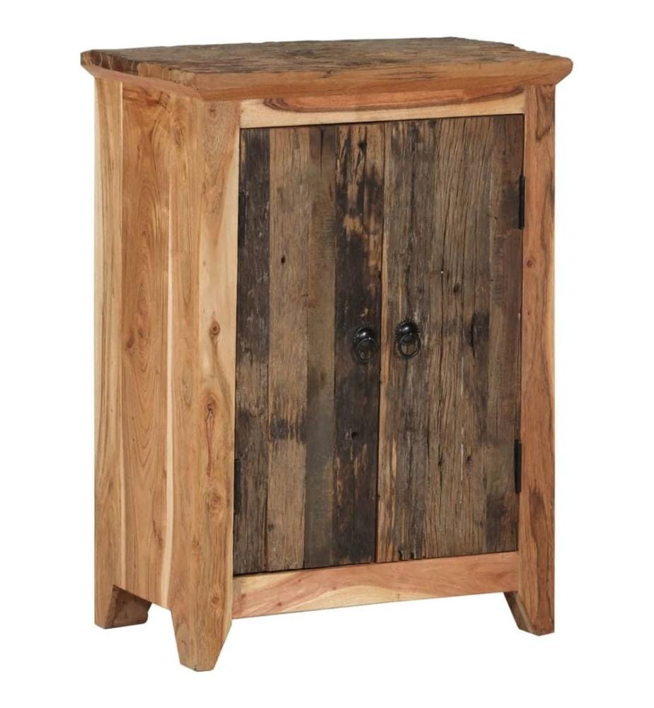 Buffet 55x33x75 cm bois massif d'acacia et bois de récupération