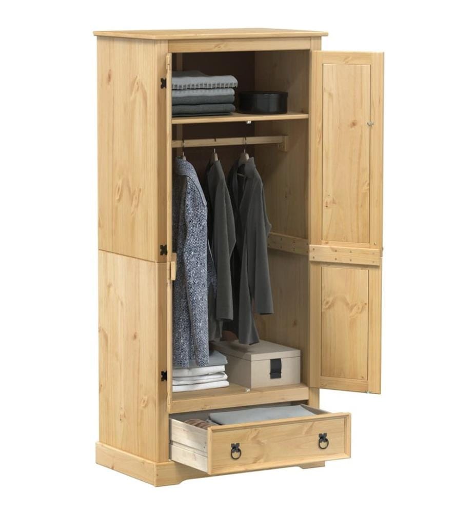 Garde-robe Corona 76x50x170 cm bois de pin massif