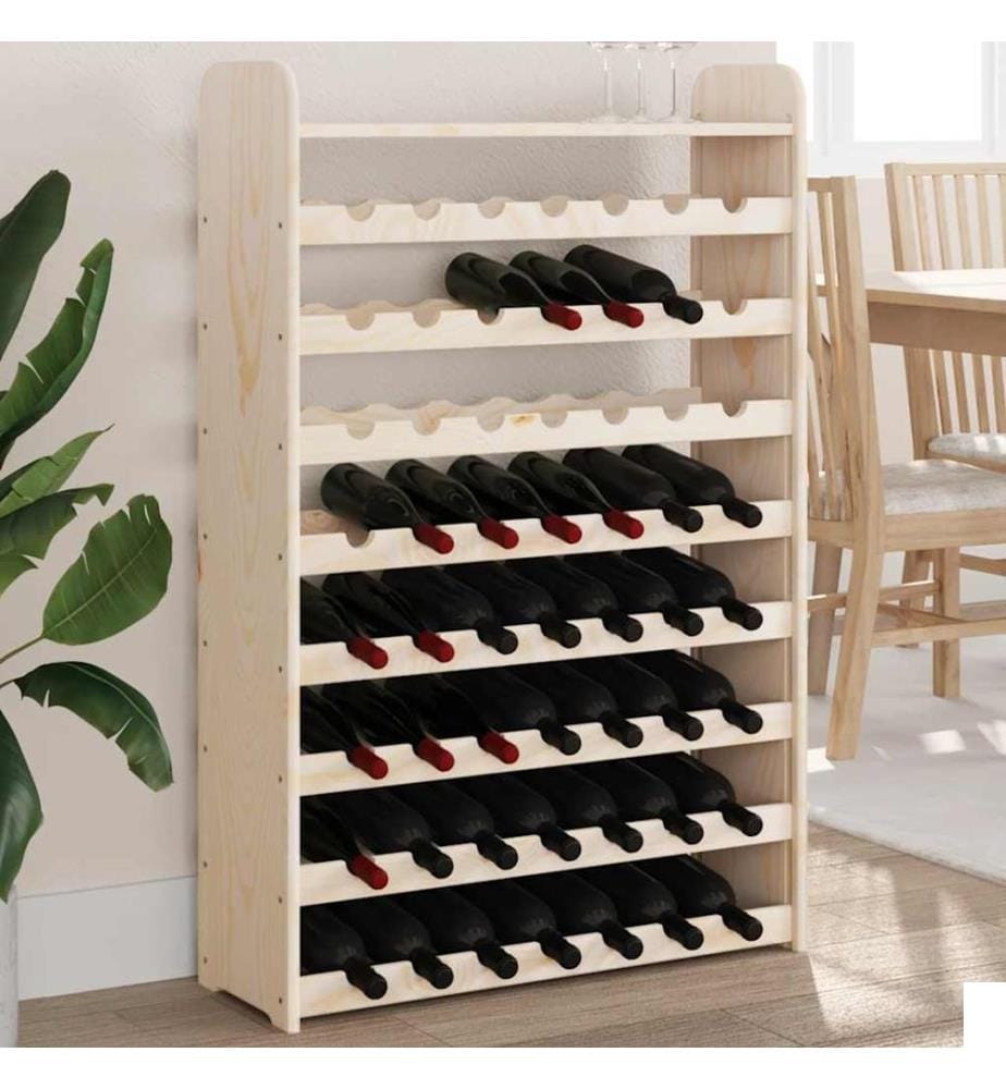 Casier à vin avec panneau supérieur bois de pin massif