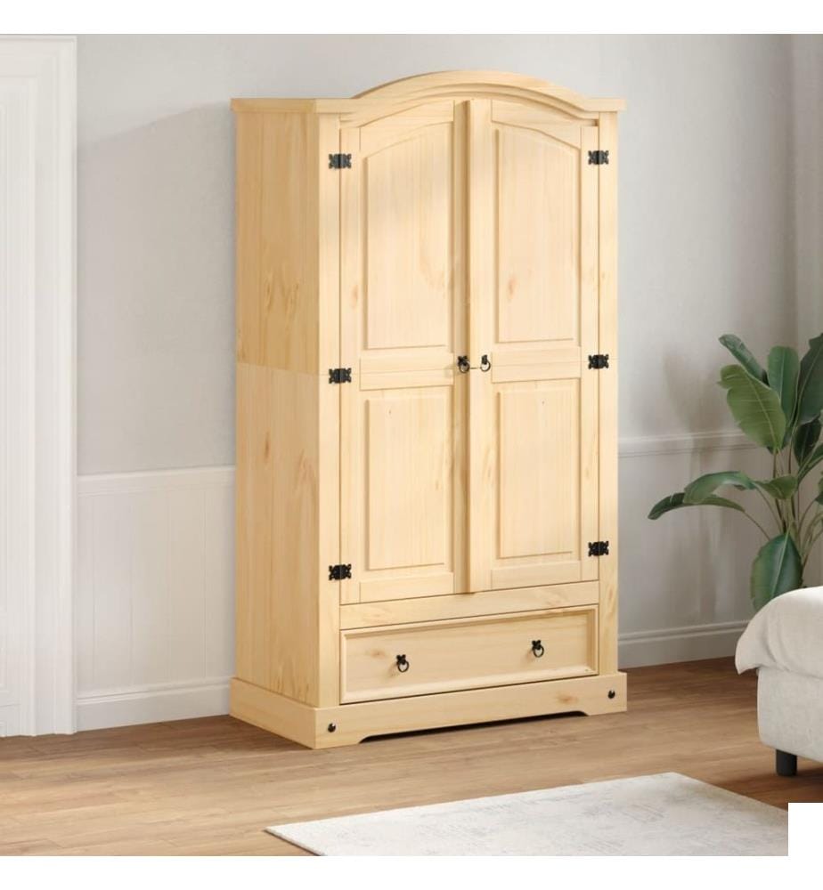 Garde-robe Corona 102x52x186 cm bois de pin massif